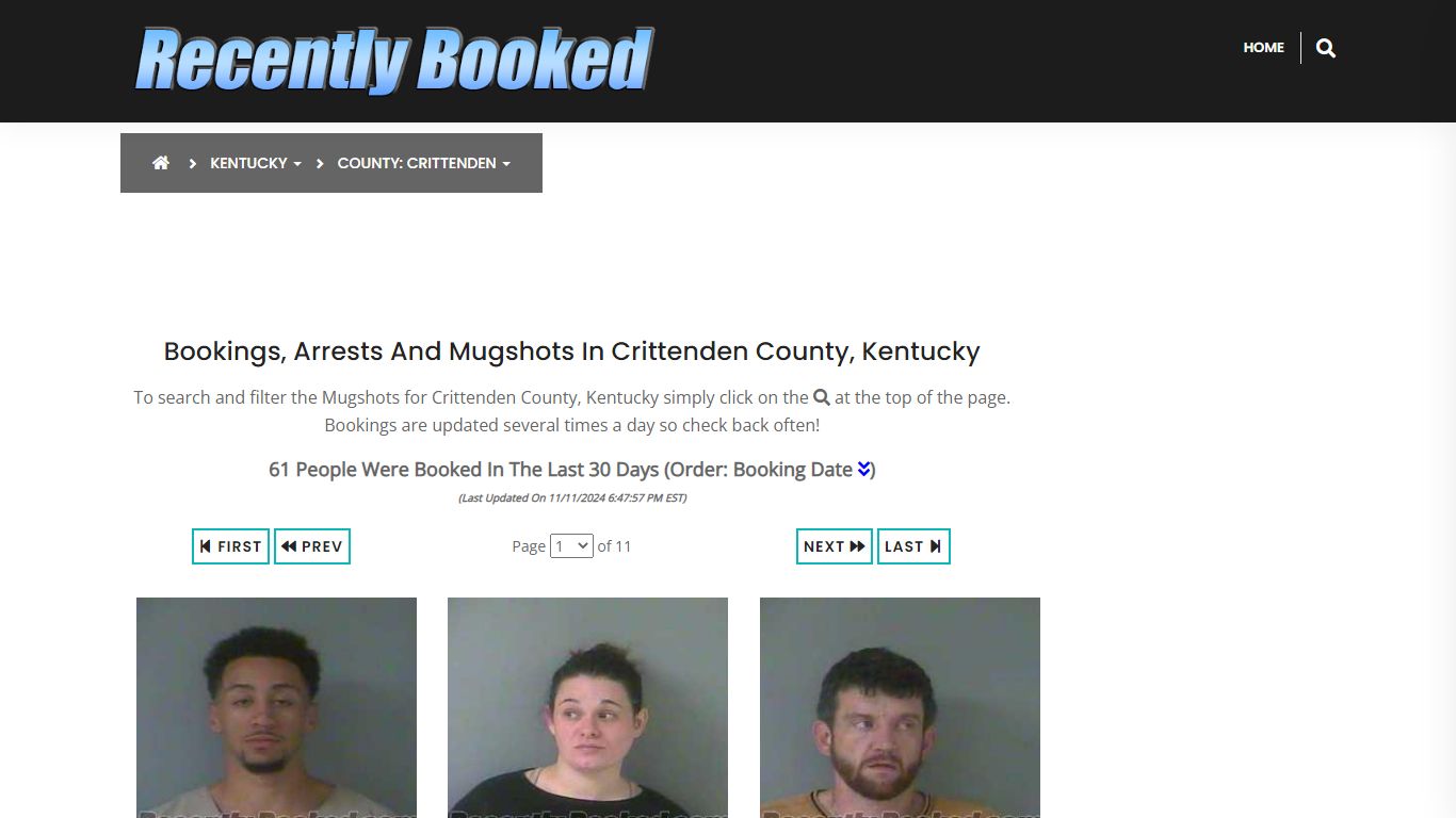 Bookings, Arrests and Mugshots in Crittenden County, Kentucky