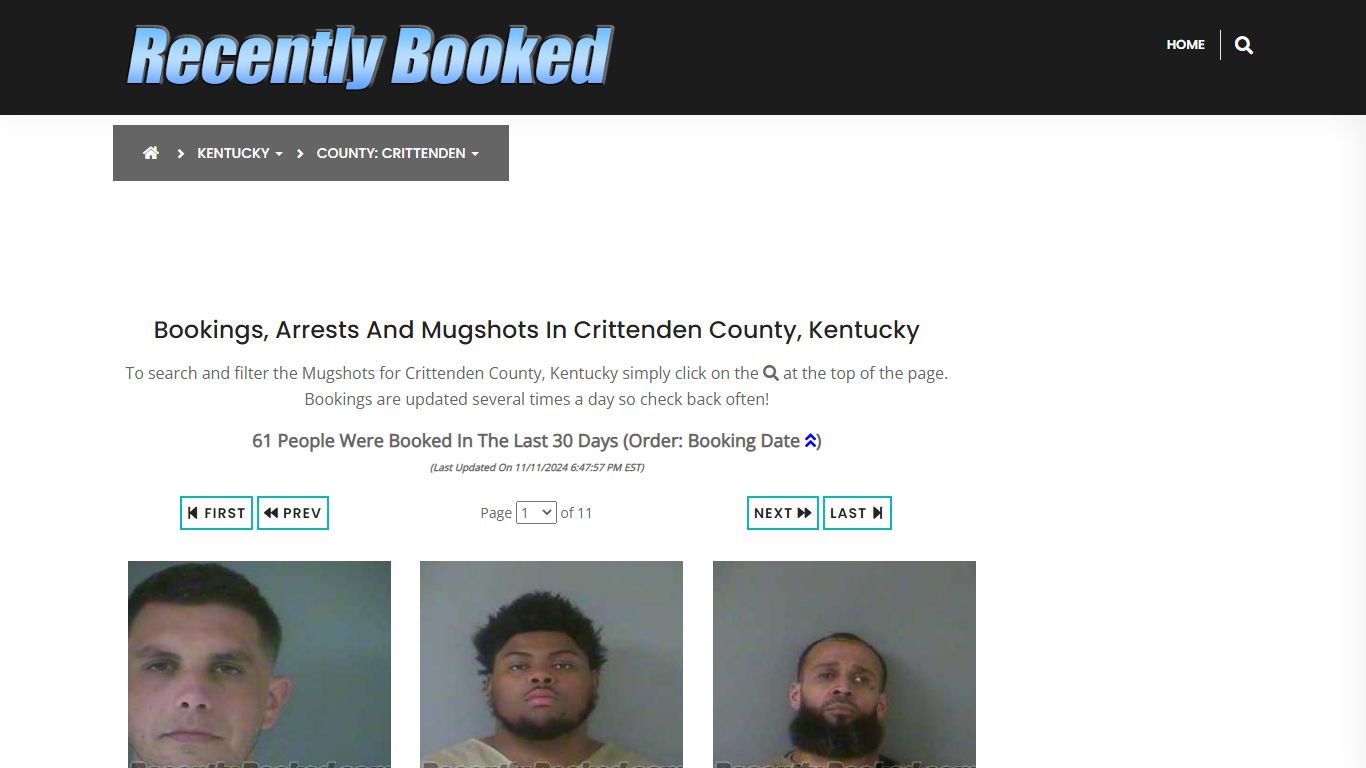 Bookings, Arrests and Mugshots in Crittenden County, Kentucky